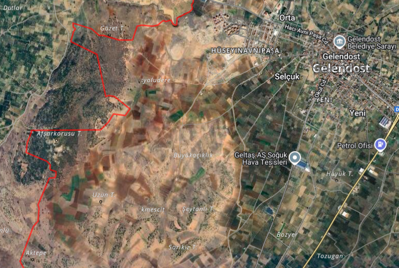 ISPARTA GELENDOST'DA 2.388 M2 SATILIK TARLA